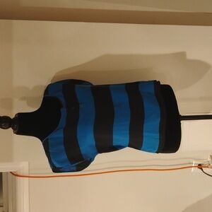 BDG Women's Top in Blue and Black Stripes